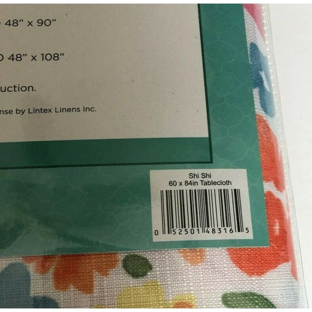 Waverly Fabric Tablecloth Shi Shi Spring Summer Floral 60x84 Oblong Easy Care